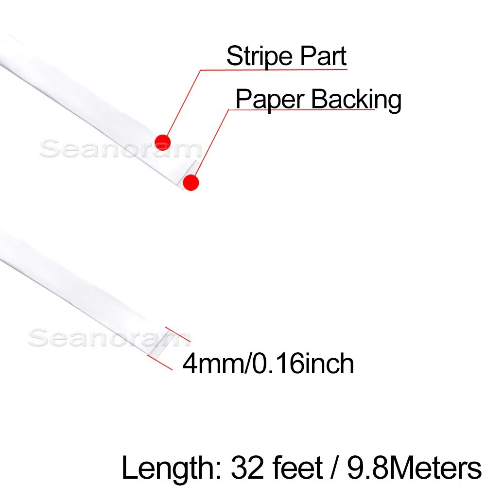 1/6" 4mm Silver Chrome DIY Home Shop Pinstriping Pin Stripe Line Decal Sticker