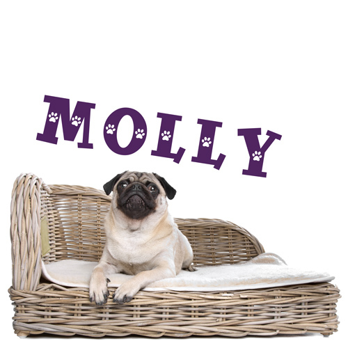 CUSTOM DOG NAME VINYL WALL DECAL STICKER ART-LETTERS/WORDS HOME DECOR-MURAL