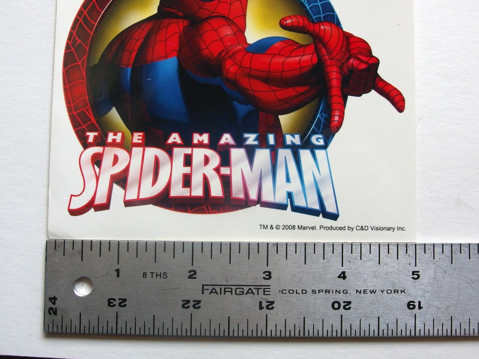 Spider-Man Clear Web Slinger Sticker Marvel C&D Visionary 2008 5.75" x 4.5"