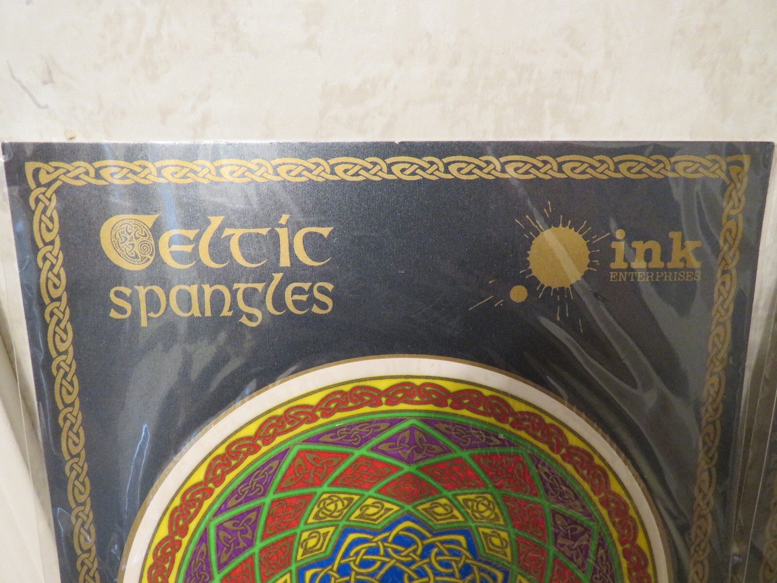 SET OF 2 CELTIC SPANGLES HORSES DESIGNS VINYL DECAL CLINGS INK ENTERPRISES WALES