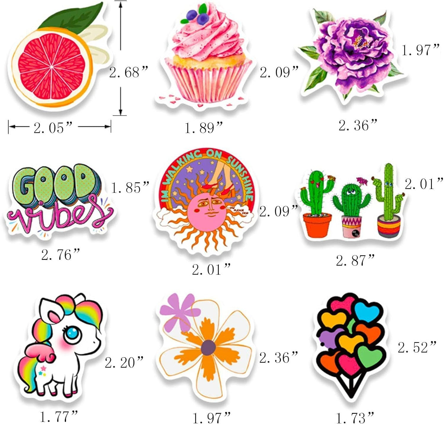 Art Stickers for Kids Teens Adults, 100 Pcs Cute Aesthetic Vinyl Waterproof Stic