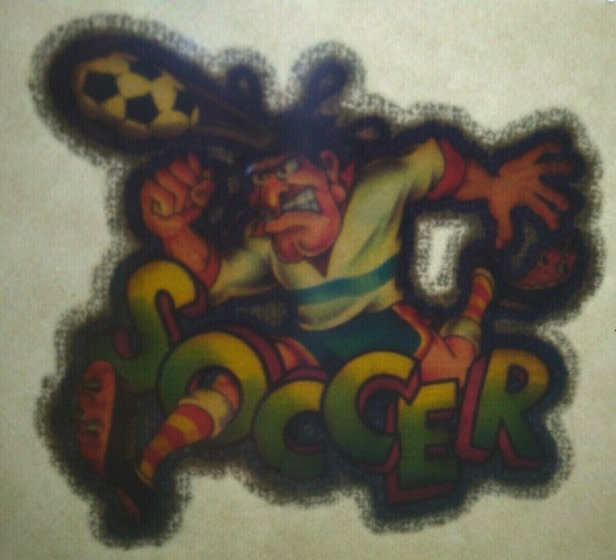 Soccer Screamin Gleamin Glitter Iron-On Decal Donruss Retro Vintage Original #2