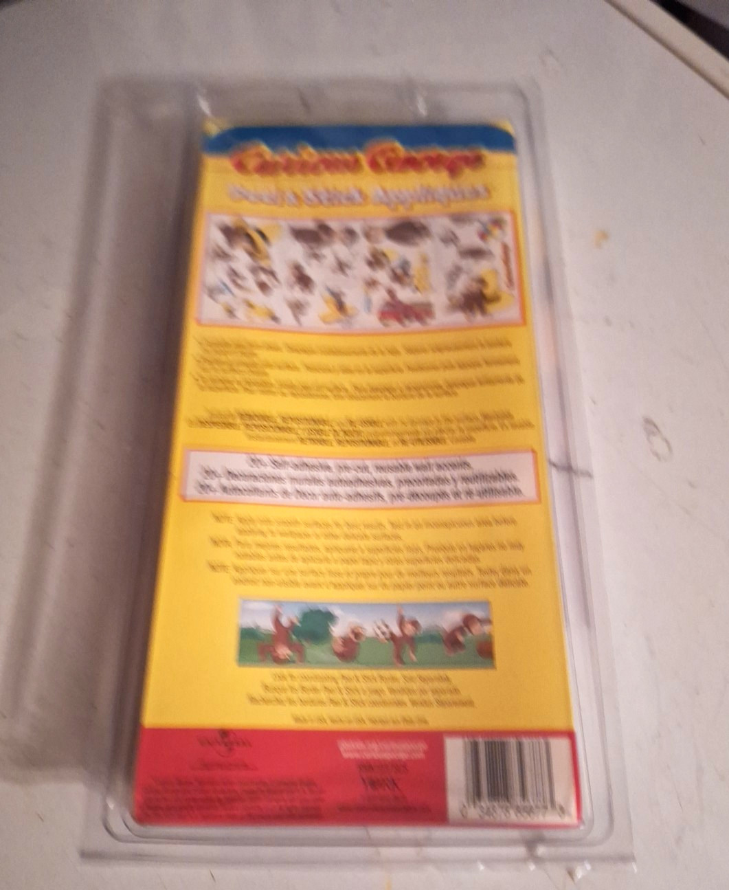 Curious George Peel & Stick Appliques 20+ Self adhesive pre-cut reusable PBS KID