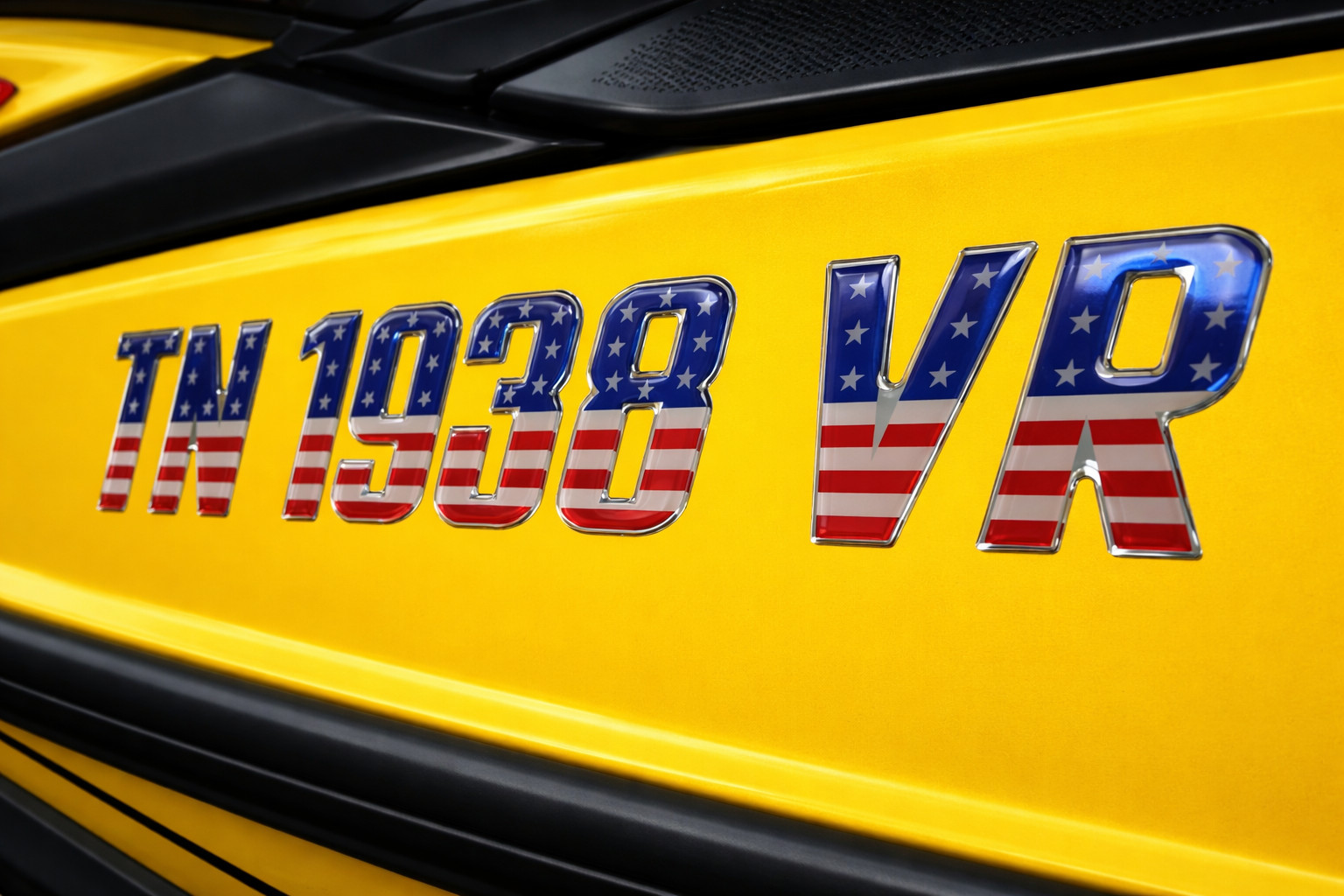 USA Flag Boat and Jet Ski Lettering Marine Grade Raised Registration Numbers