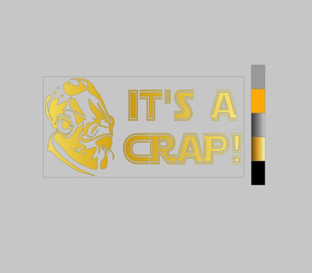 4"x8" It's a Crap!- Star Wars Vinyl bathroom toilet Decal Sticker Admiral Ackbar