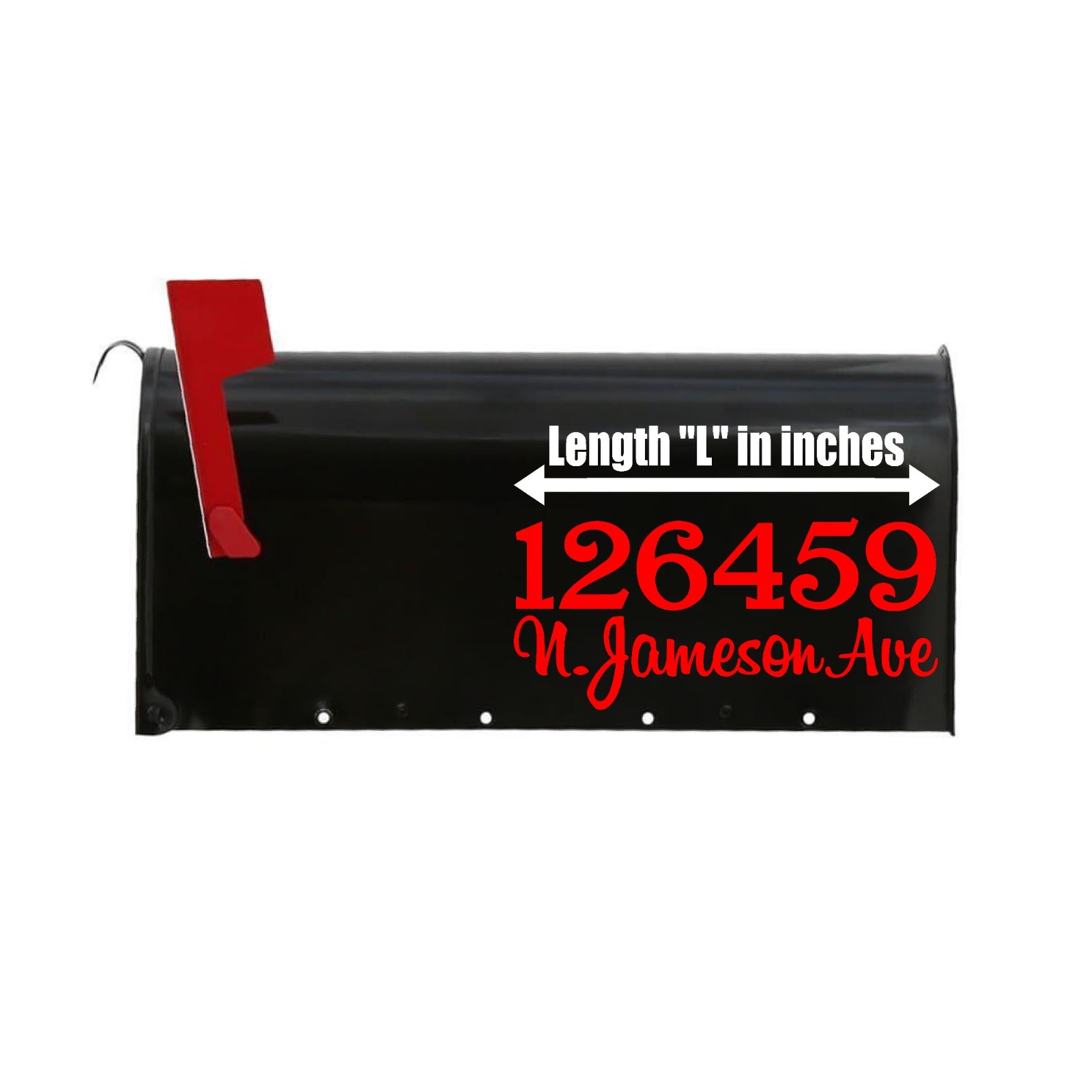 Mailbox Pair Decals Letters Personalized Custom Address Numbers Street Decal