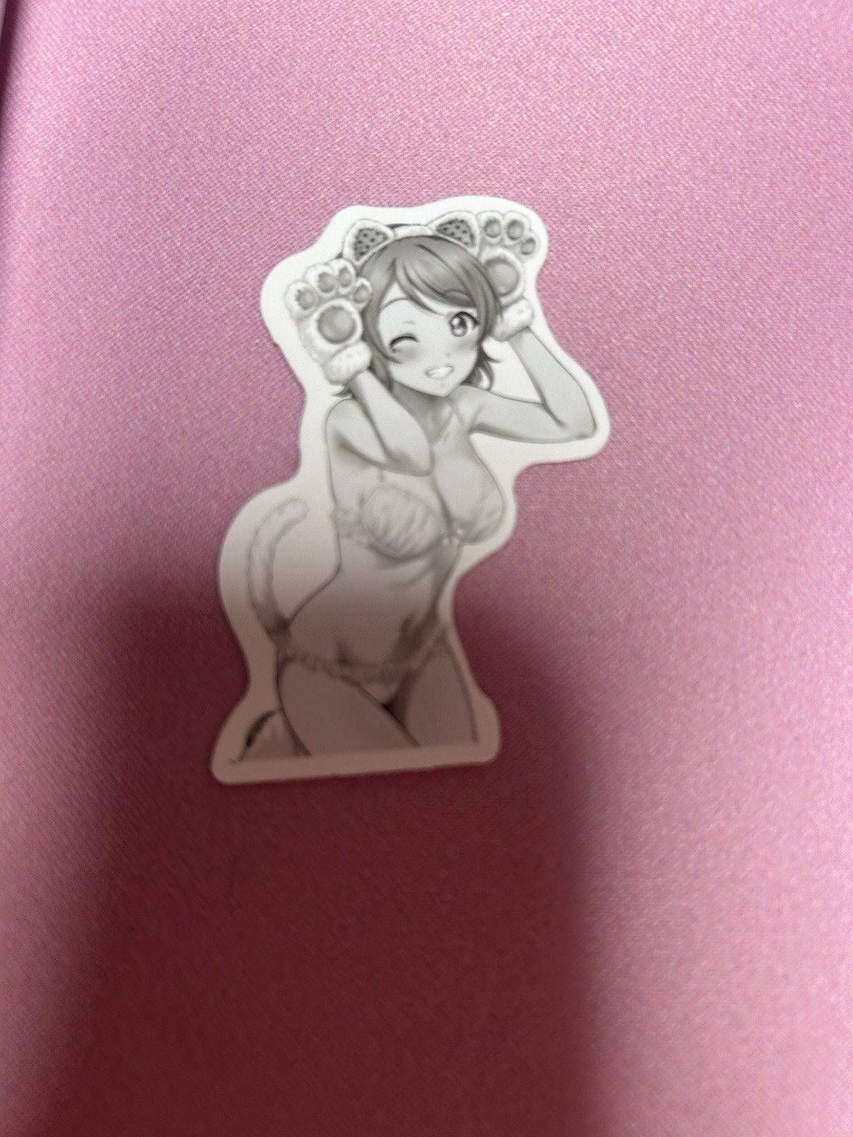 black and white waifu lewd stickers #15