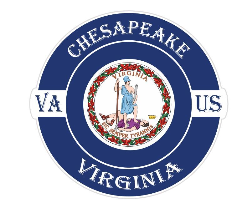 Chesapeake Virginia Sticker Decal A604