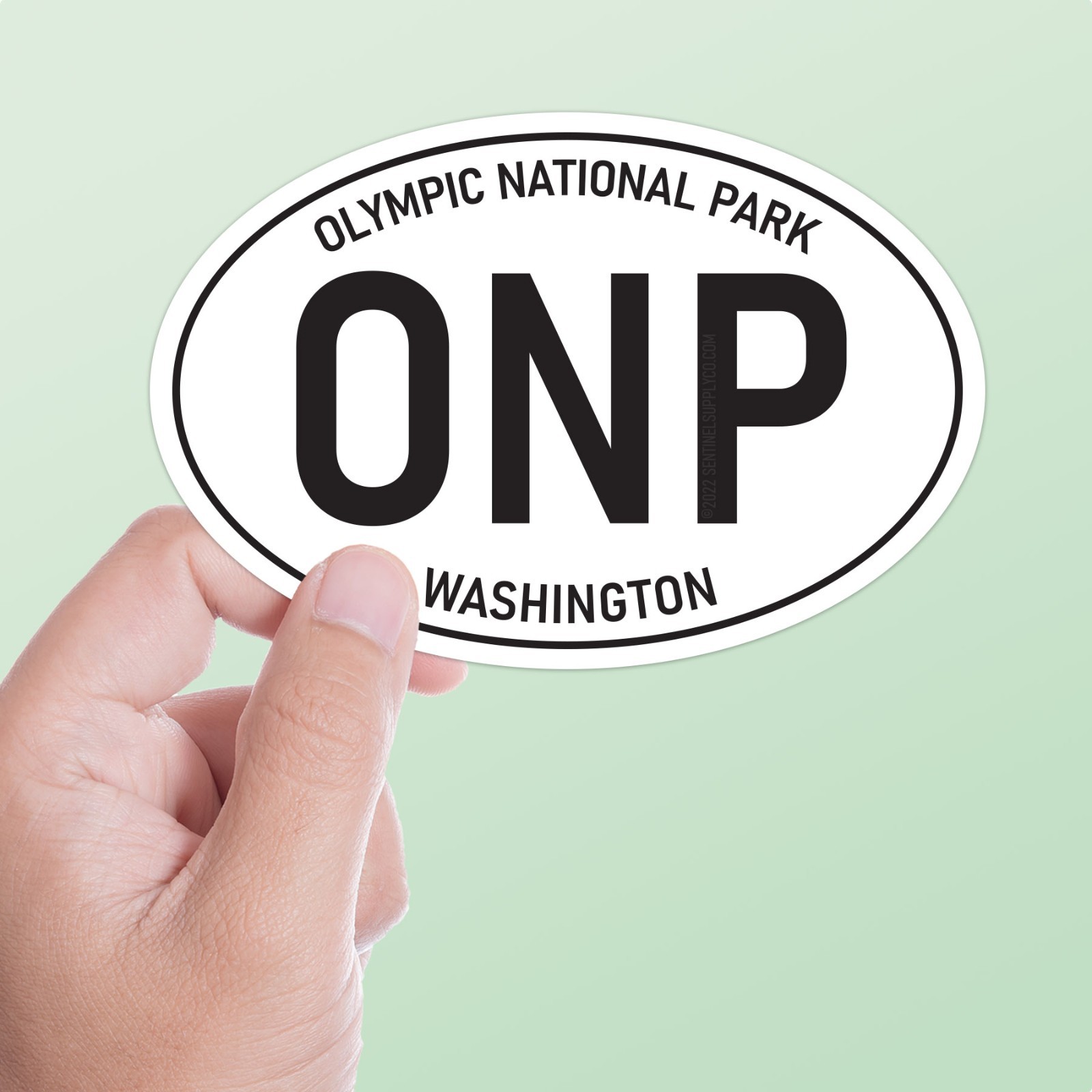 Olympic National Park Washington White Oval Sticker