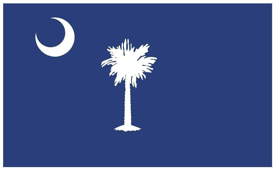 South Carolina State Flag Sticker Decal F471