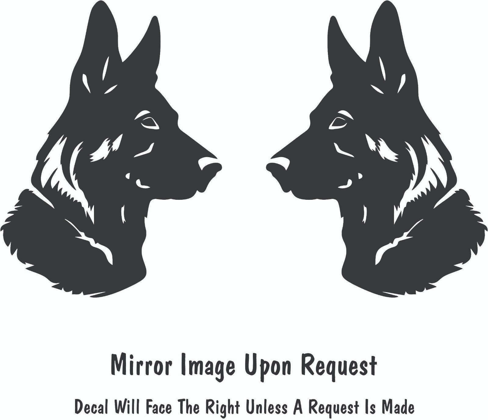 Vinyl Decal German Shepherd Head Transfer Sticker Premium Quality Outdoor Vinyl