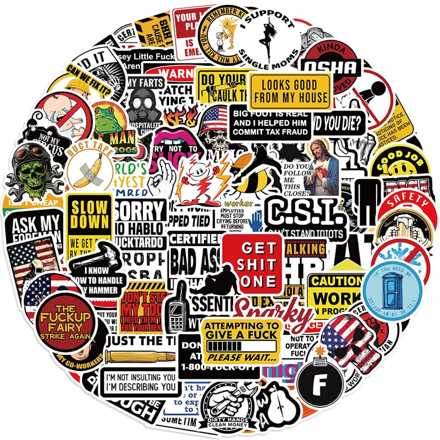 Funny Adult Stickers Meme Water Bottle Sticker Pack 100 Pcs Dirty Memes