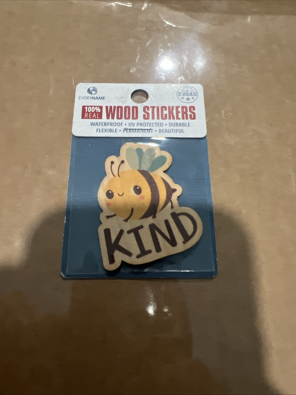 Flexible Wood Sticker Adheres To Flat Or Curved Smooth Surface Waterproof