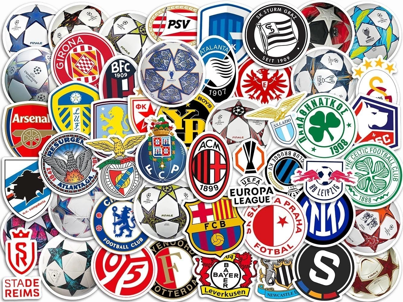 105 Vinyl PVC Soccer Stickers – Perfect for Laptops Water Bottles and Gifts