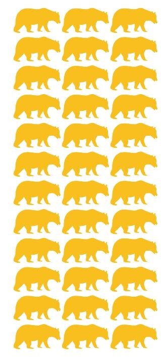 Bear Stickers Sticker Golden Yellow 1-1/4" DC16-019