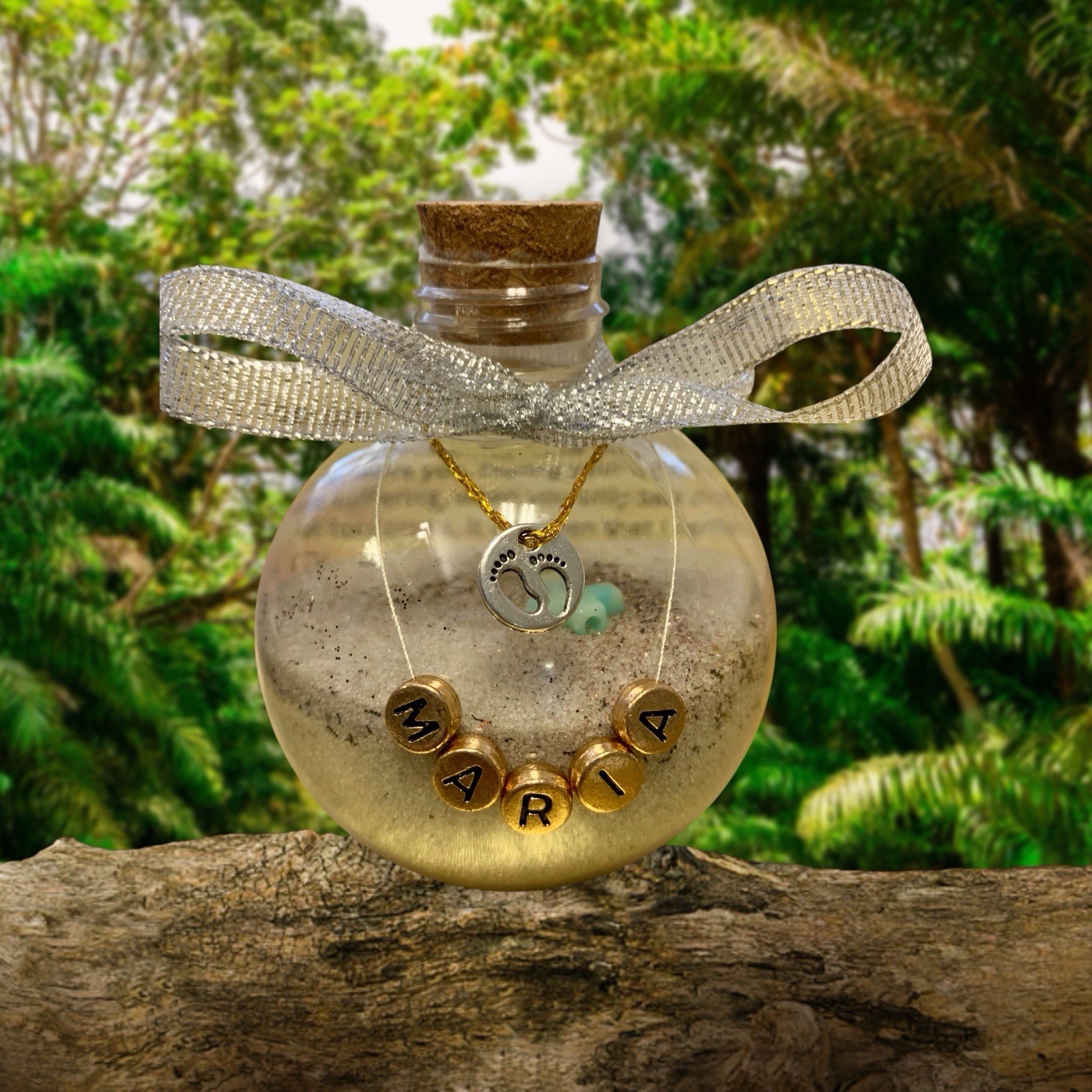 Footprints In The Sand Jesús Decorative Handmade Bottle Personalized Handcrafted