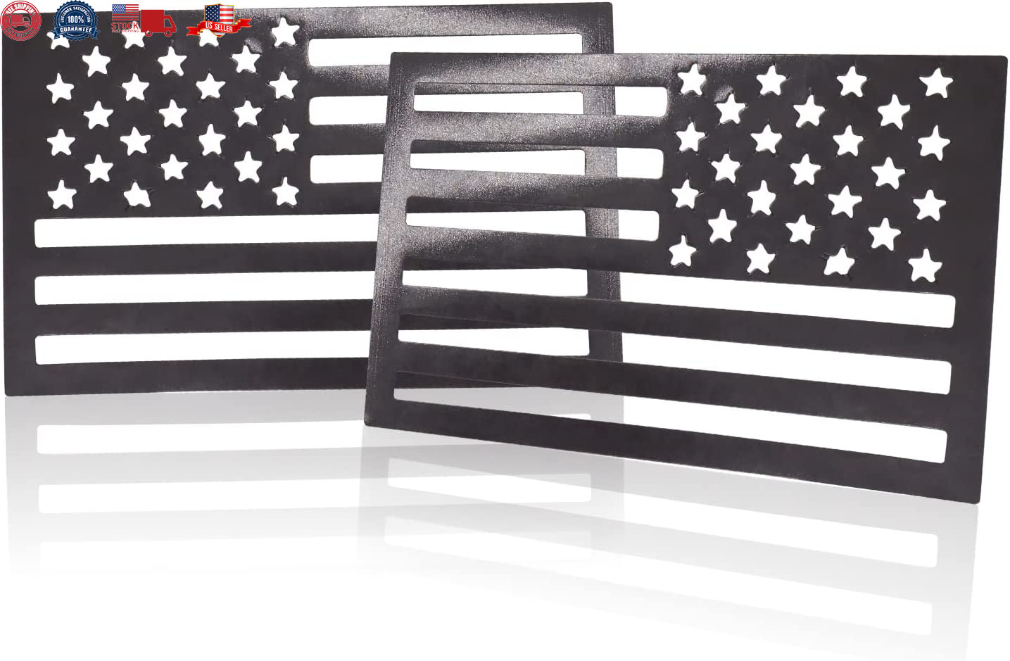 American Flag Magnet Decal, 2 Pack 6.1 x 3.7 Inch for Cars/Trucks