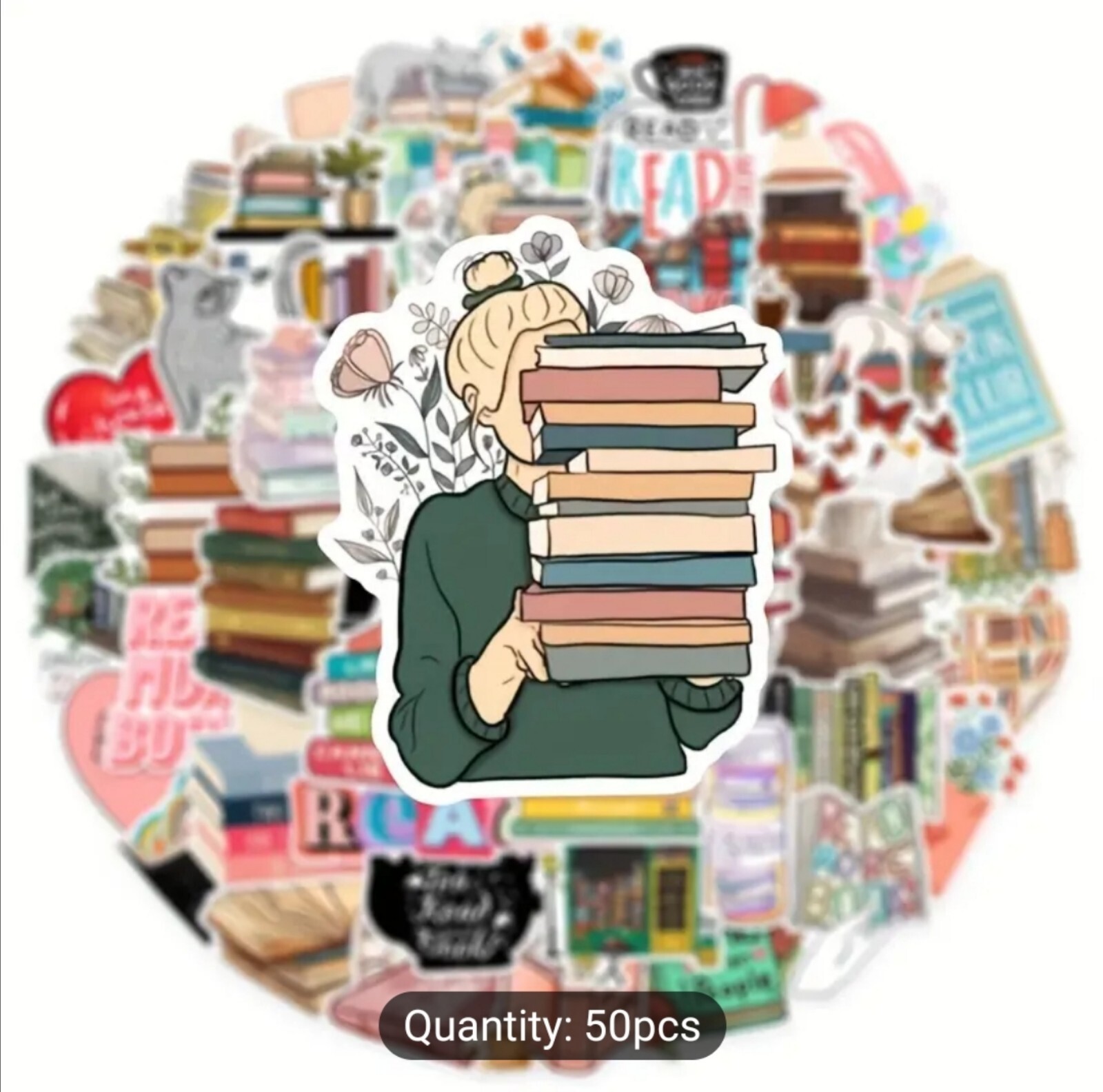 10 PCS Reading Books Lover Stickers BRAND NEW