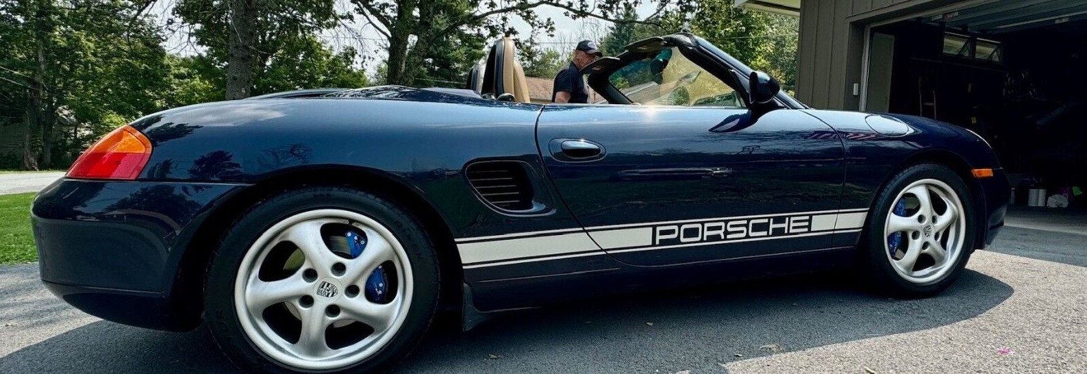 Hood Rear and Rocker Stripe Stripes Graphics kit Compatible with Porsche Boxster