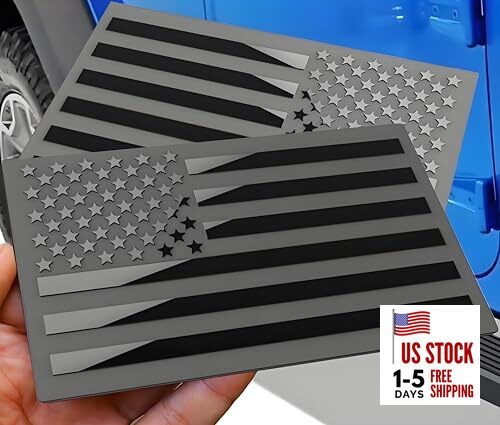 Metal American Flag Emblem Decal，American Flag Decal,for Car, Truck or Black