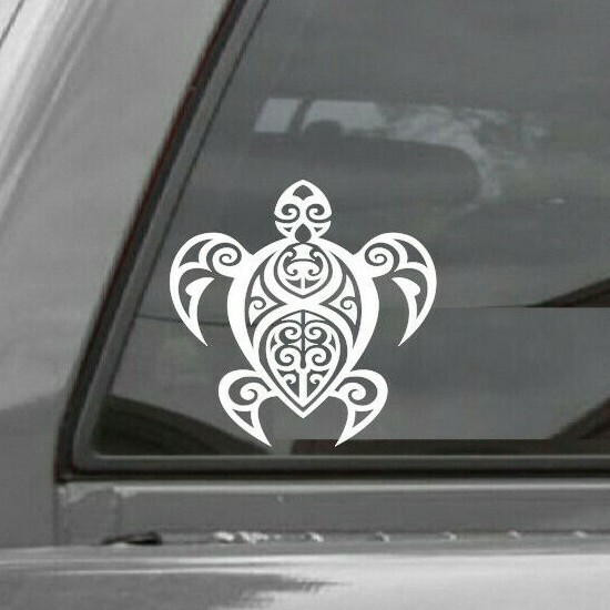 Tribal Hawaiian Turtle Vinyl Window Decal/Sticker