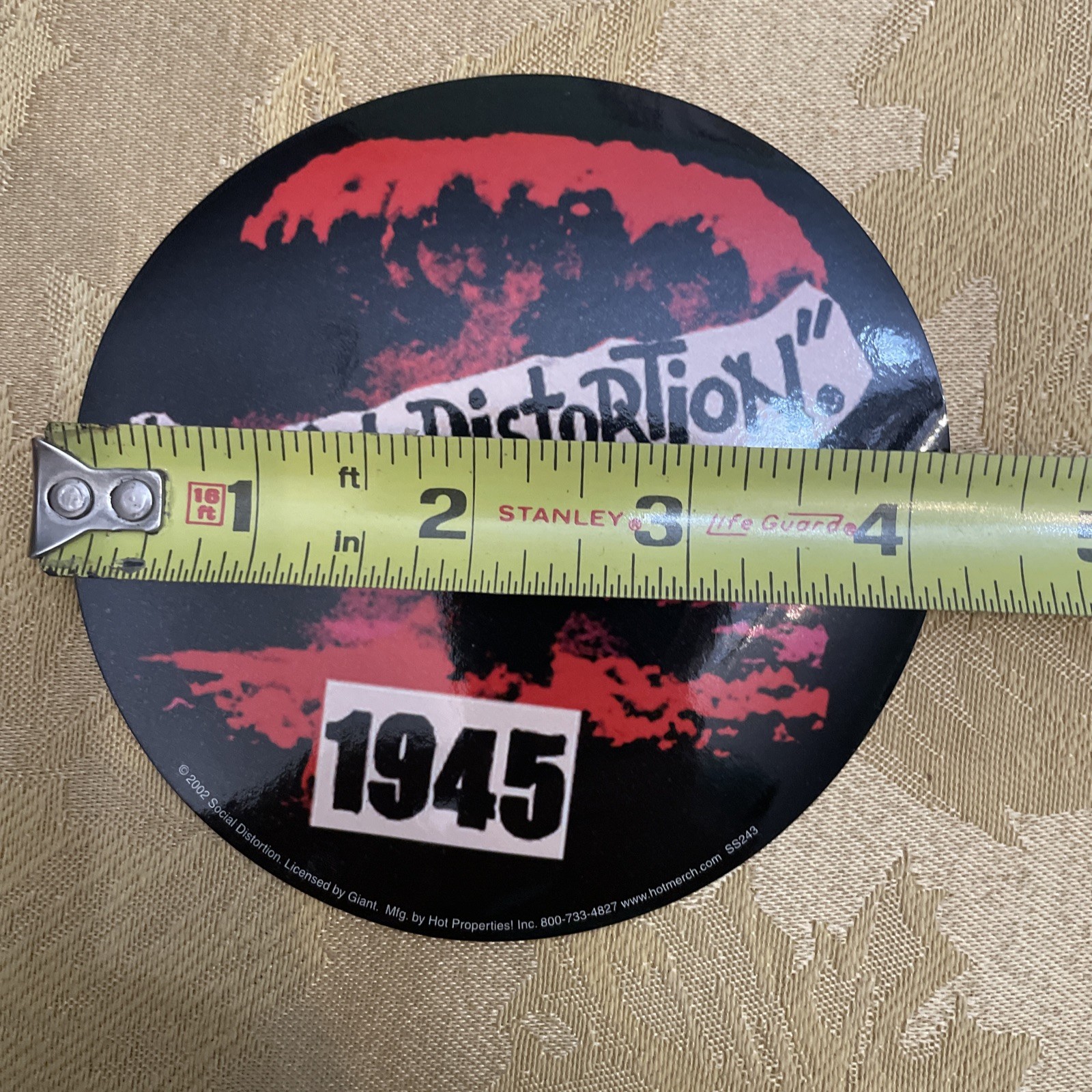 2002 SOCIAL DISTORTION 1945 ROUND BIKE BOARD CASE LOCKER ETC ,STICKER