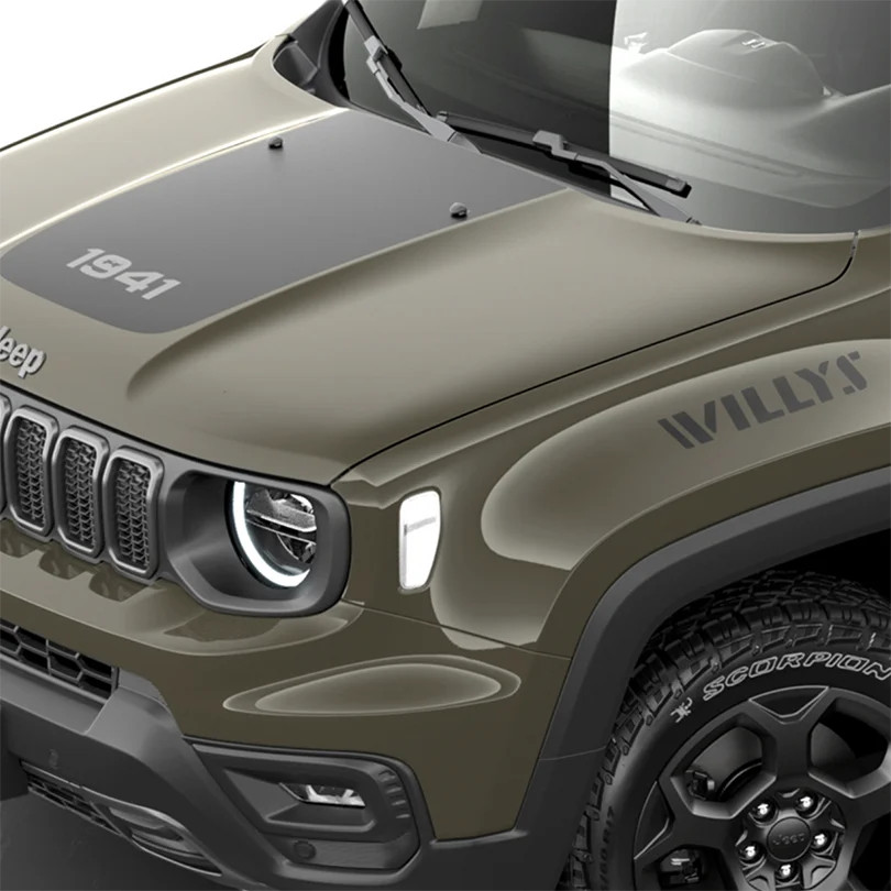 Aftermarket 1941 Heritage-Style Hood Scoop Decal for Jeep Renegade (2016–2025) |