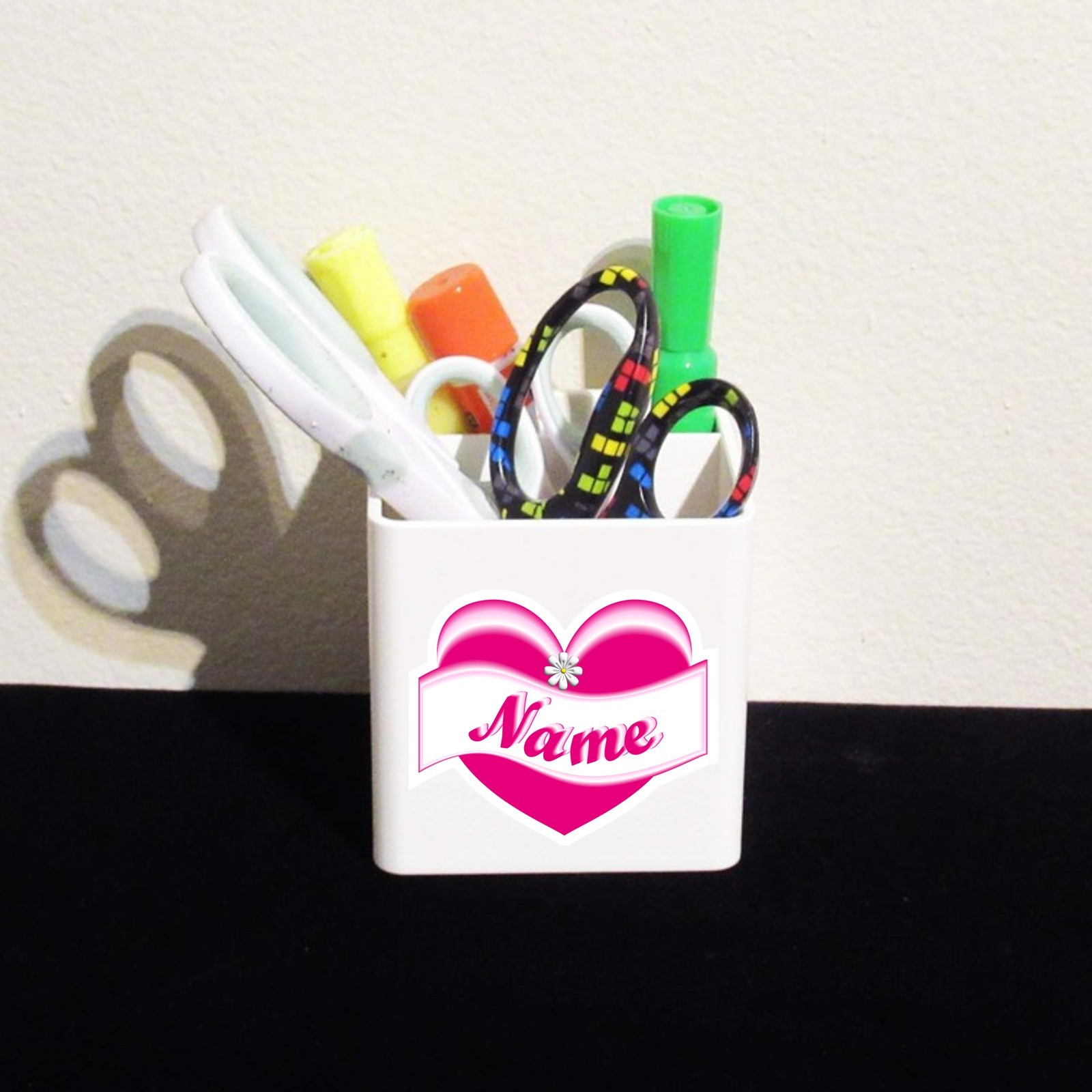 Personalized Name Heart Vinyl Sticker Custom Name Decal Laptop Car Water Bottle