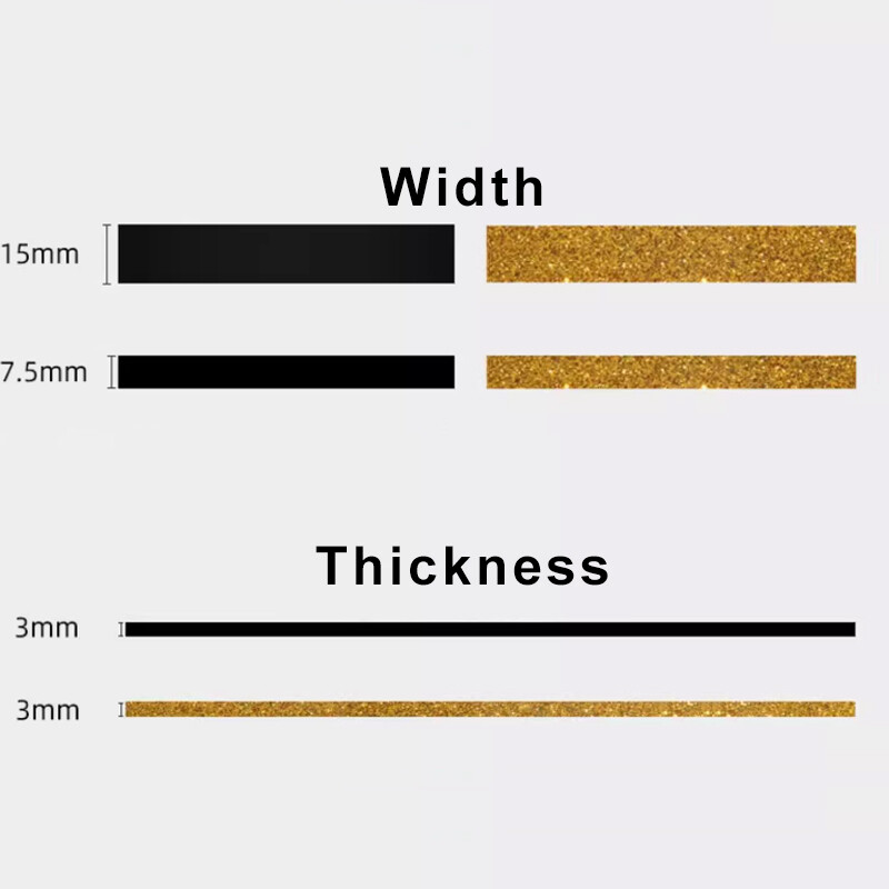 Ceramic Tile Mildewproof Gap Tape Self-adhesive Waterproof Seam Sticker 7.5/15mm