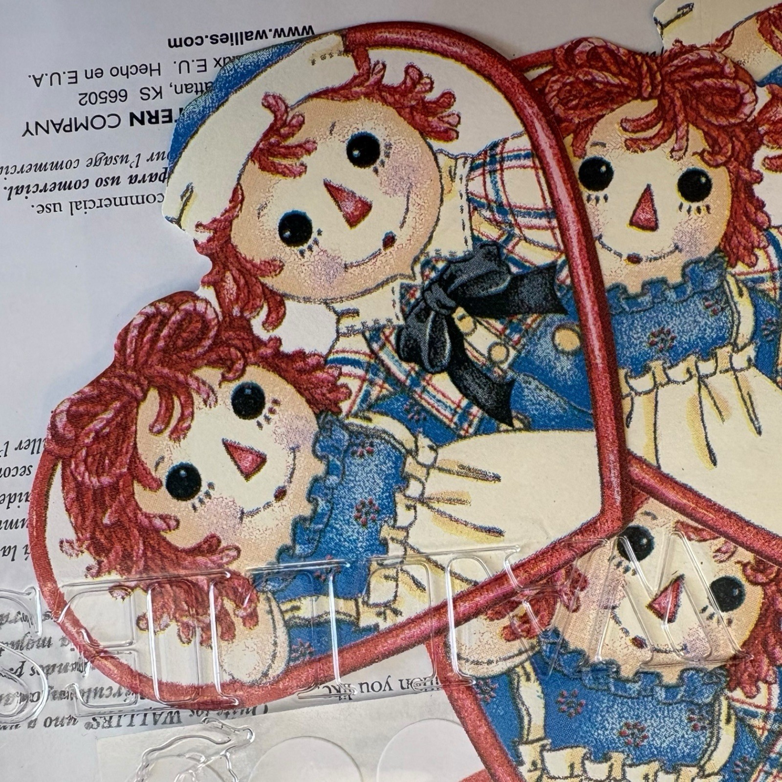 Raggedy Ann & Andy Best Friends Wallies Wallpaper Cutouts Wall Decor #12970