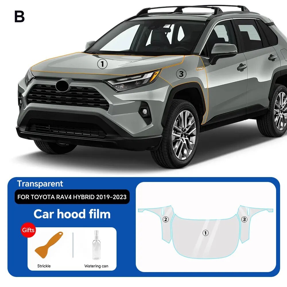 Pre-cut Paint Protection Clear Film PPF TPU For Toyota RAV4 Hybrid 2019-2024