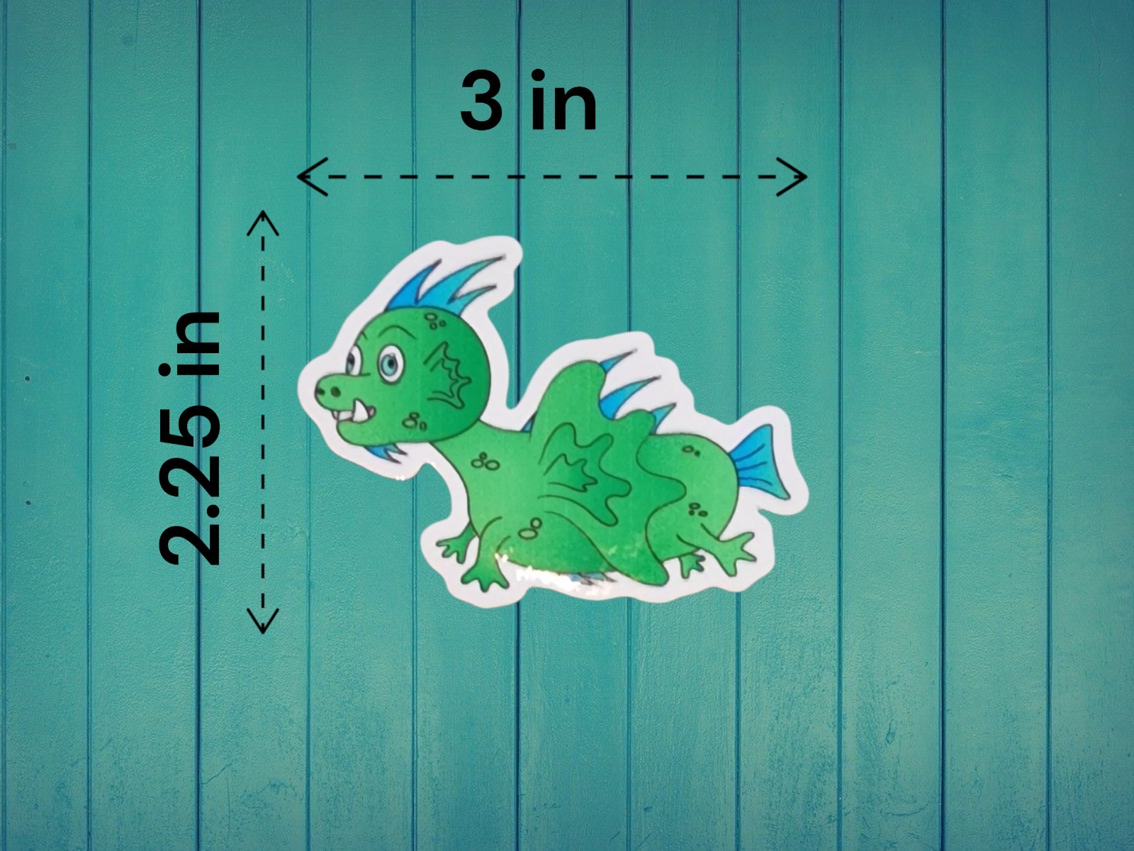 Cute Green Aquatic Monster Sticker