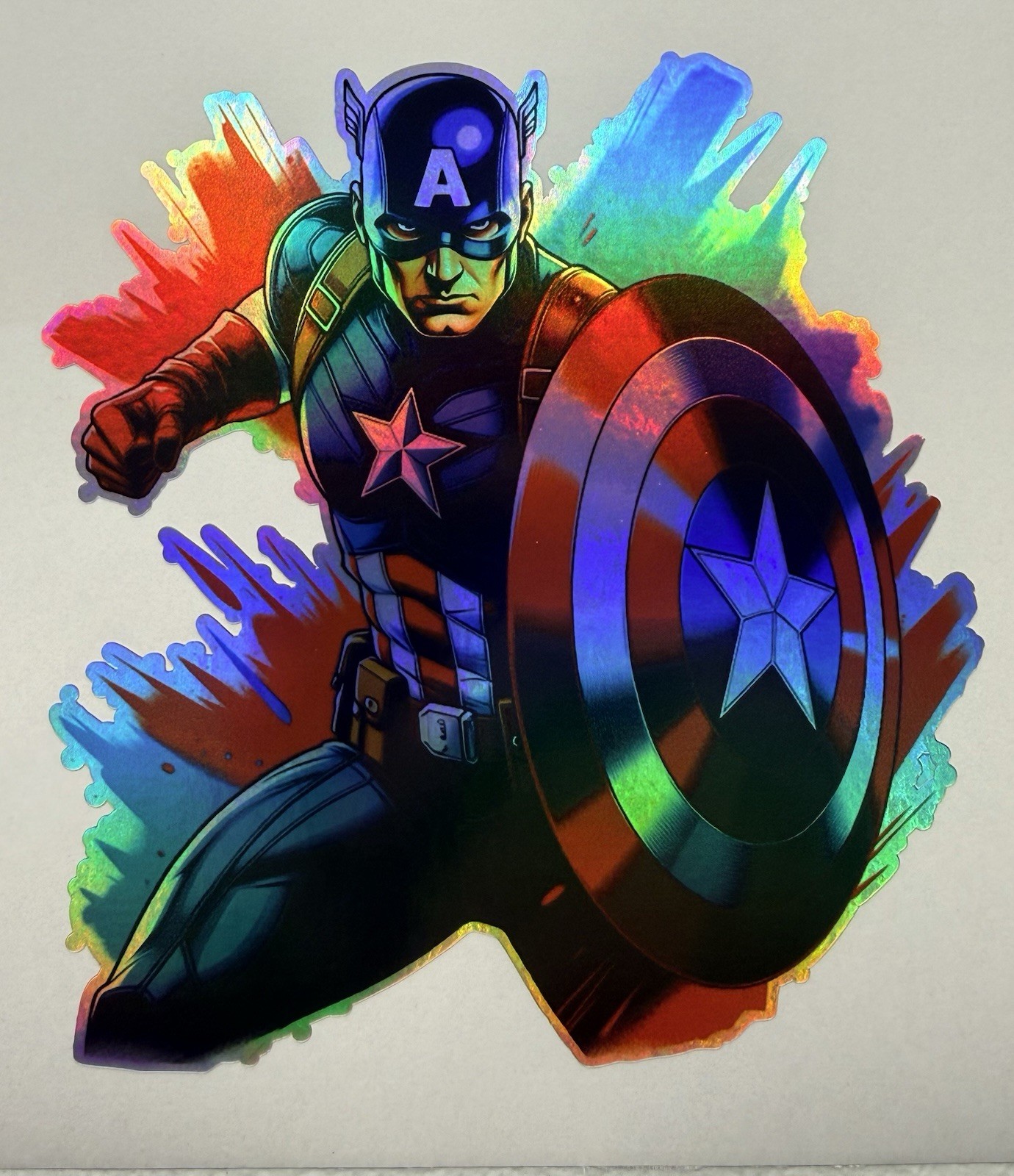 Captain America Holographic Vinyl Decal