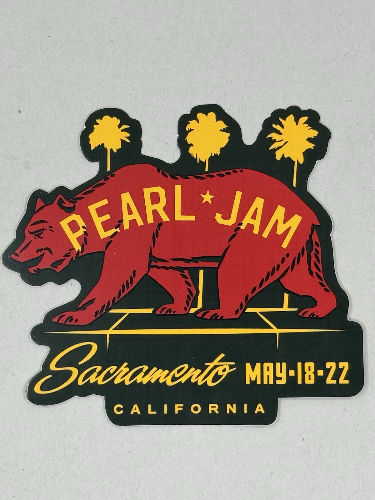 Pearl Jam Sacramento Sticker 2022 Cancelled Show Eddie Vedder RARE