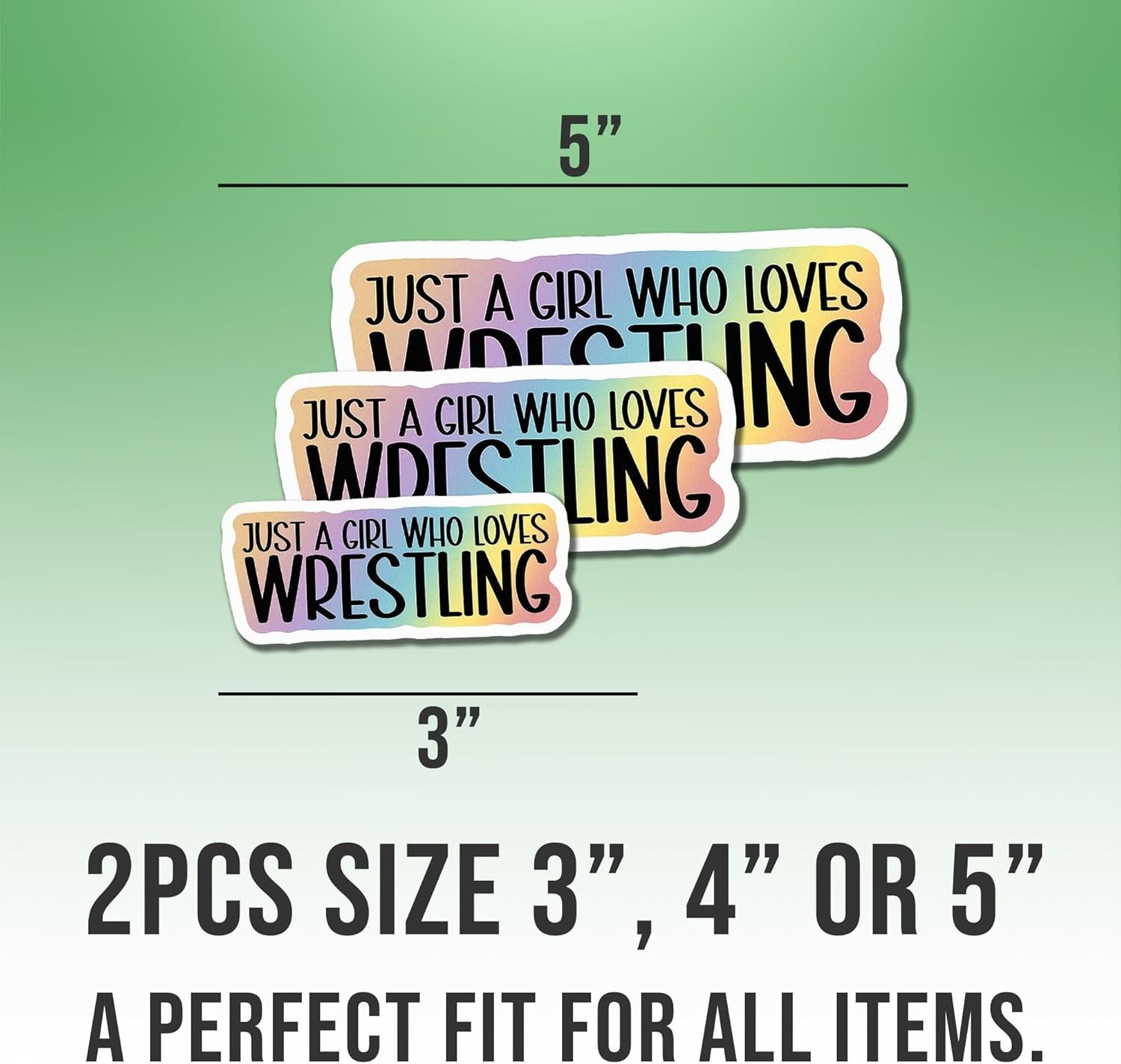 Just a Girl Who Loves Wrestling Sticker – Girl Wrestler Wrestling Power Decal 3"