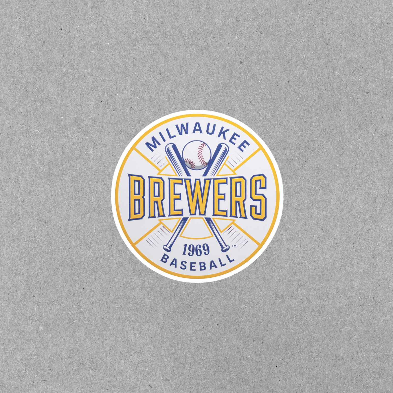 Vintage Milwaukee Brewers 1969 MLB Baseball Team Logo Sticker Decal #4106