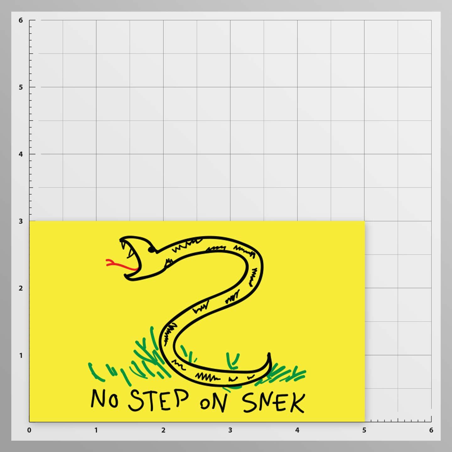 NO STEP ON SNEK FLAG STICKER FUNNY GADSDEN VINYL DECAL 2-PACK 5 BY 3 INCHES