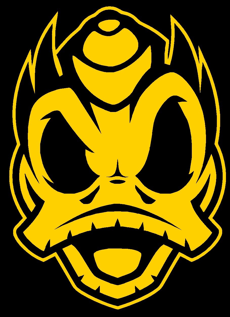 Oregon Ducks Combat Duck Decal – Sticker Die Cut YELLOW