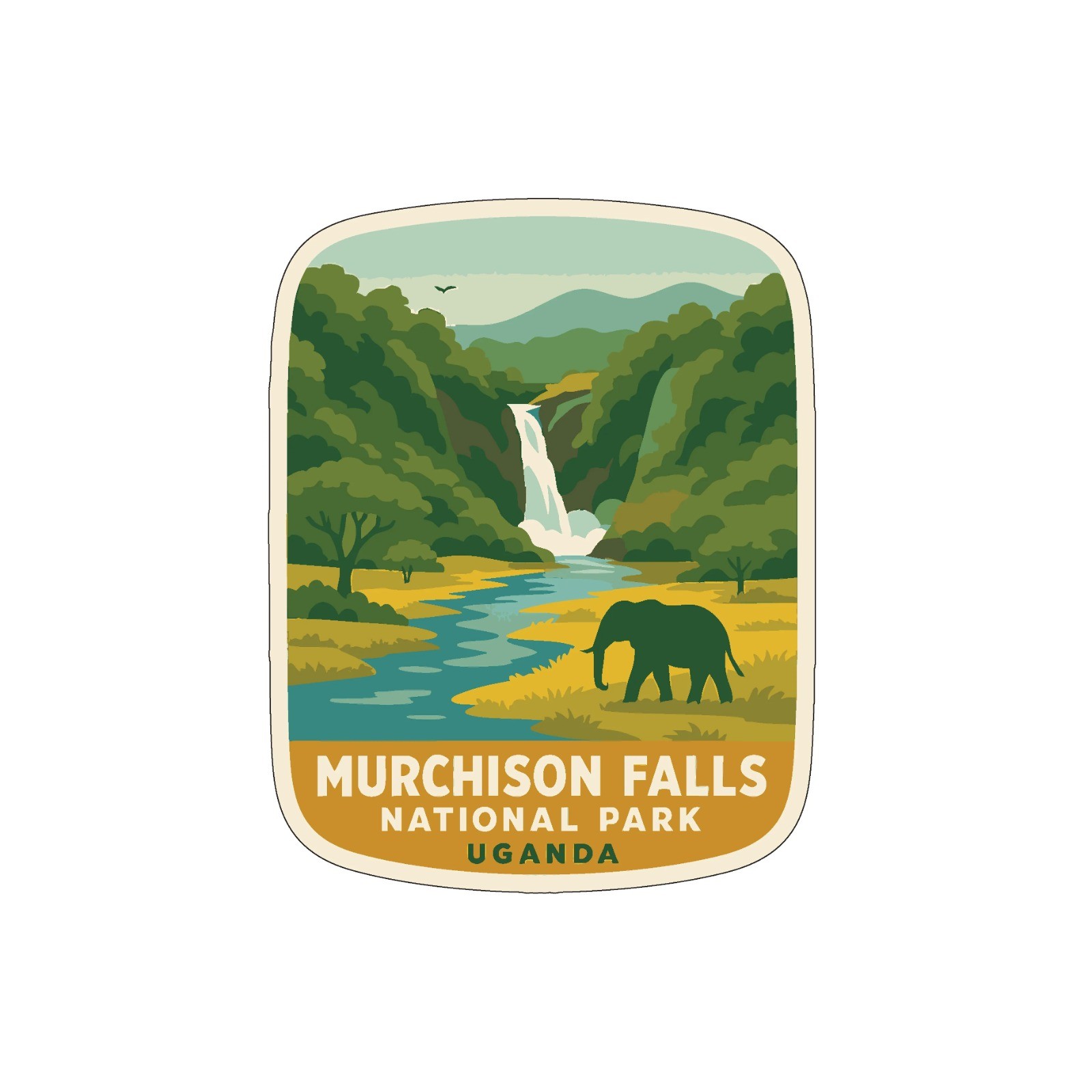 Murchison Falls Uganda National Park Sticker Decal Vinyl Die-Cut World