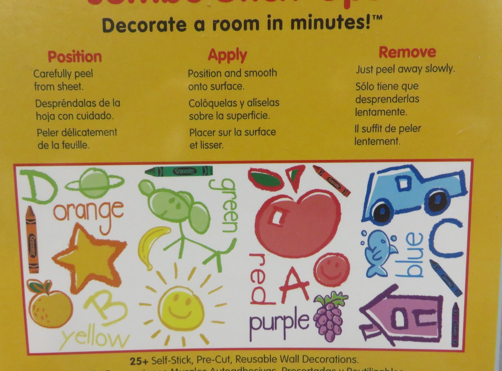 CRAYOLA Priss Prints 2003 Jumbo Stick Up Wall Sticker NEW SUPER RARE Vintage