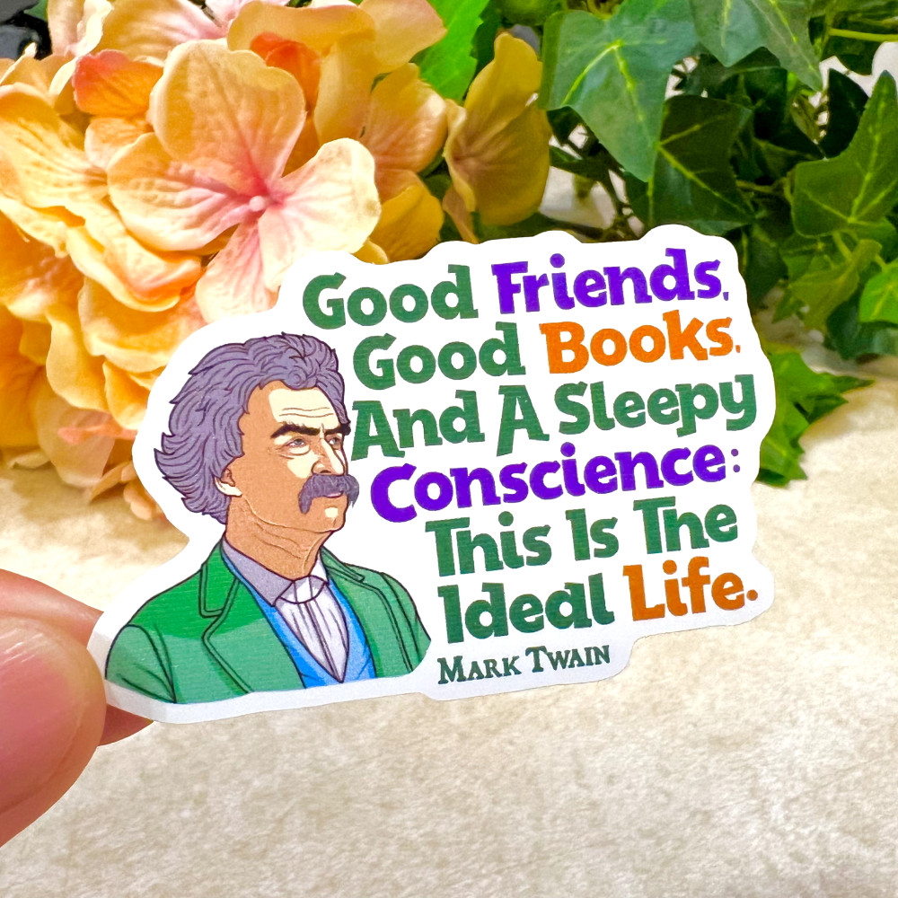 Mark Twain Quote Sticker 2pcs | Motivational Sticker | PI561