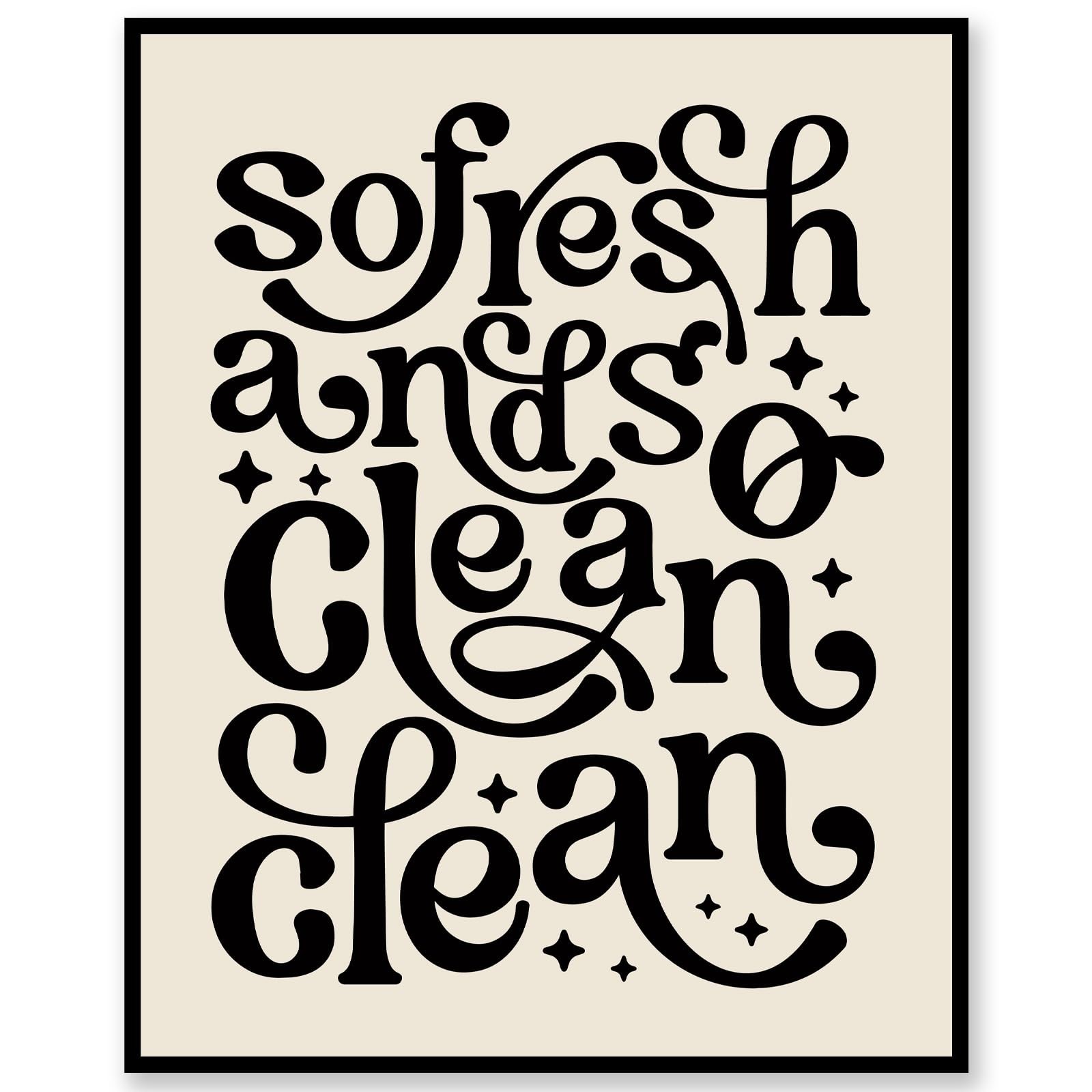 So Fresh and so Clean Clean, Bathroom Wall Decor, 70s Posters, Shelf Decor, F…