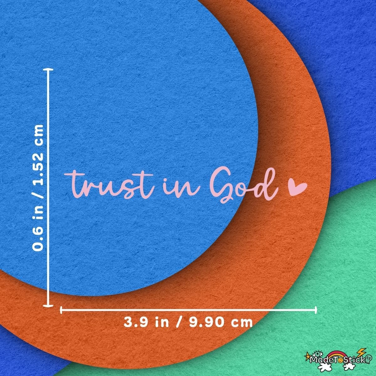 Trust in God 0.6" x 3.9" Sticker Vinyl Decal