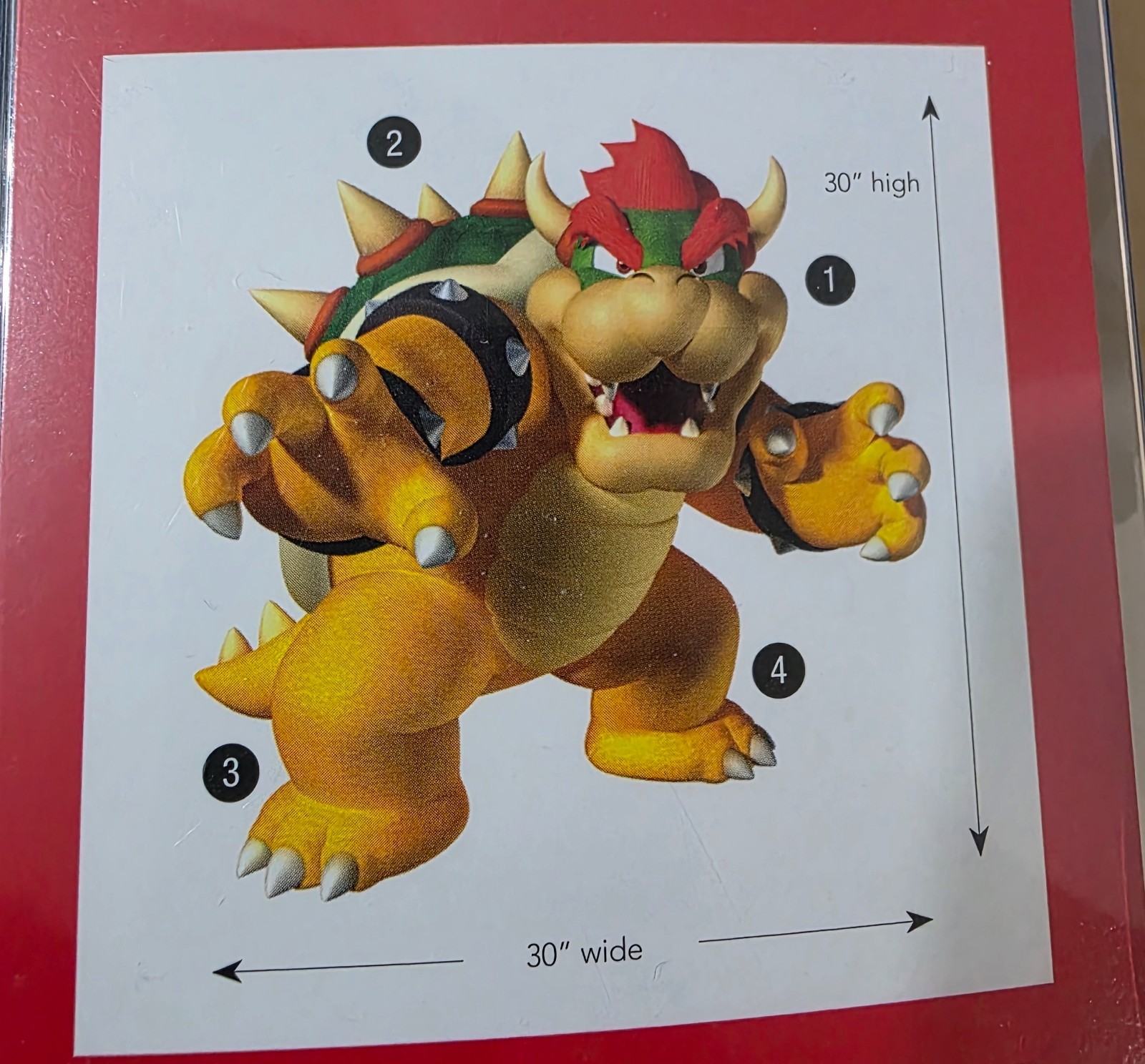 Rare Official Nintendo Super Mario Galaxy 2 Yoshi & Bowser Giant Wall Decal Sets