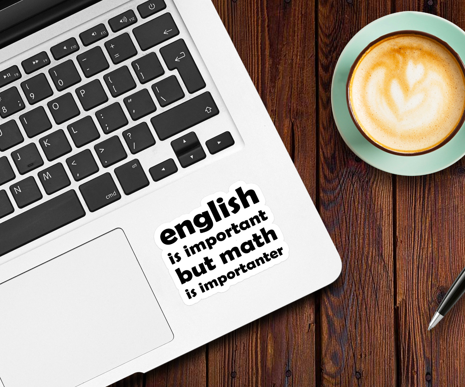 English Is Important But Math Is Importanter Vinyl Sticker – Funny Nerdy Decal