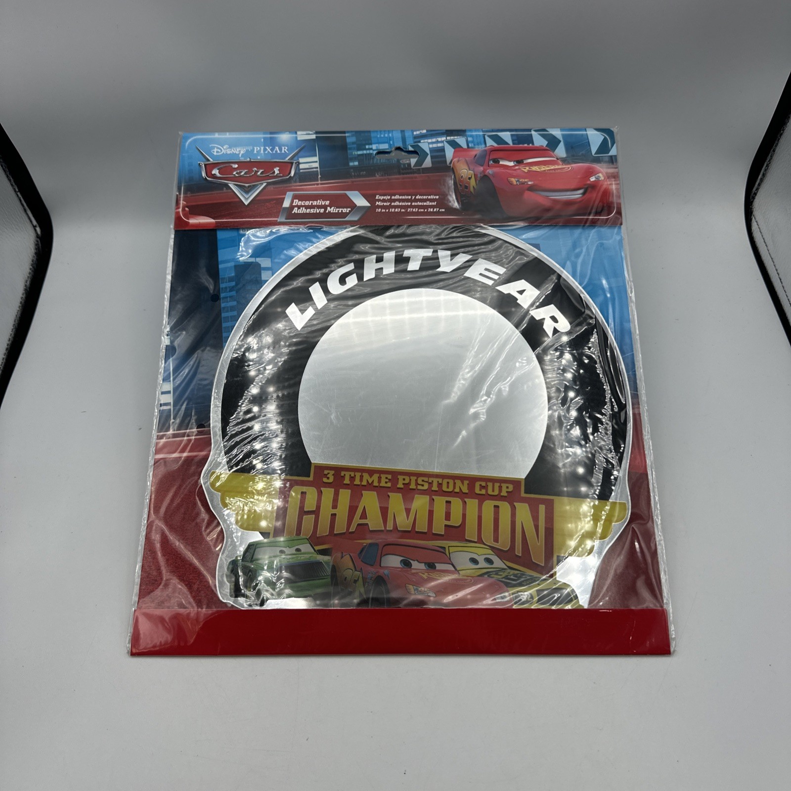 Disney Pixar Cars Lightning McQueen Lightyear Decorative Adhesive Mirror Sealed!