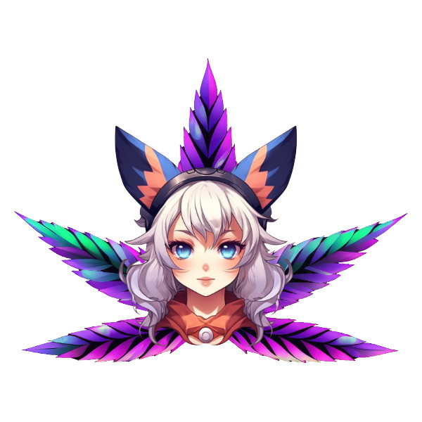 Anime 420 Ganja Cat Sticker Pot Leaf Weatherproof UV Safe Stoner Vinyl Durable