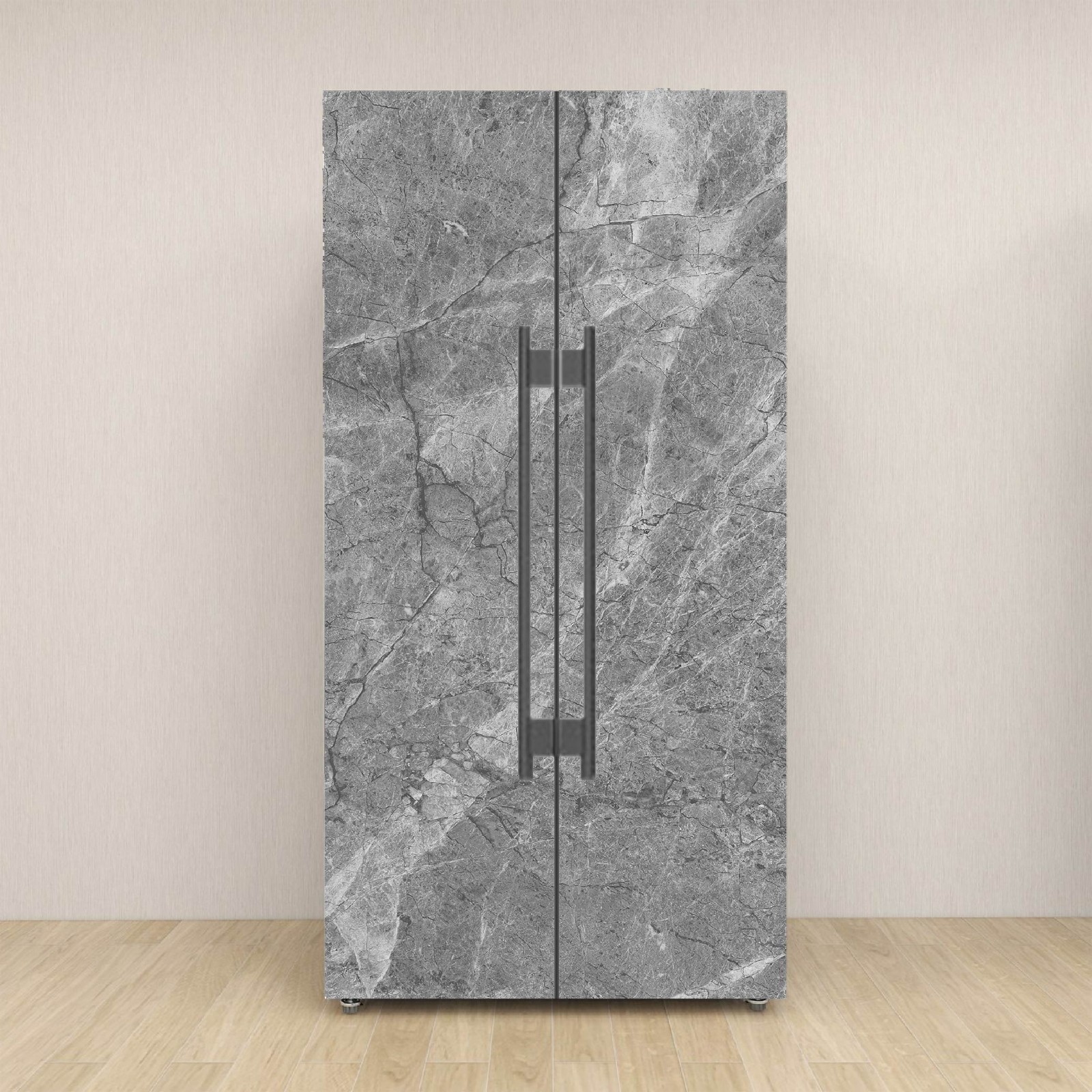 Marble Style Refrigerator Wrap Vinyl Peel & Stick Cover