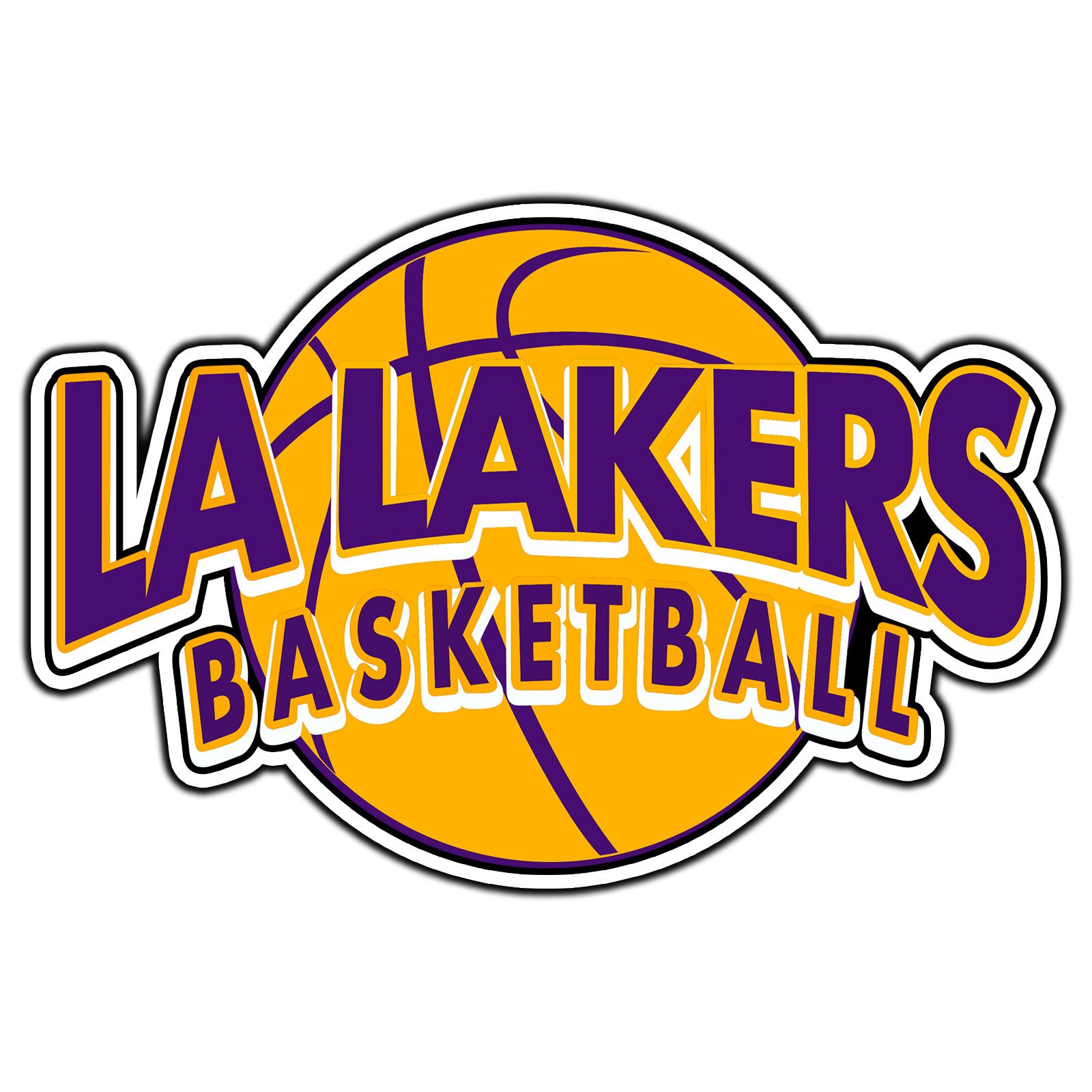 Los Angeles Lakers Logo #11 Basketball Fan Sticker Waterproof Vinyl Decal DieCut