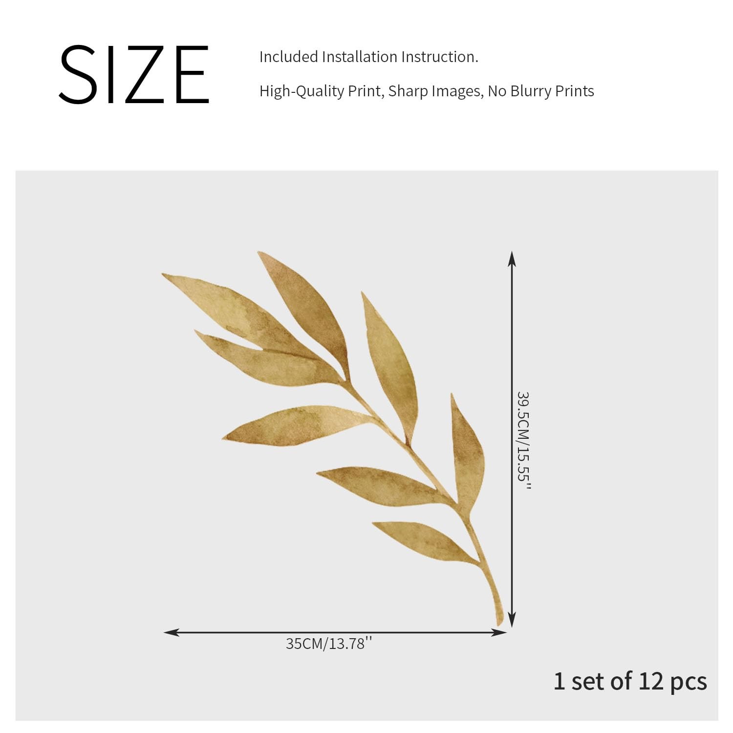 Flortlias Boho Wall Decals Peel and Stick Large Wall Sticker Leaves Vinly Tra…